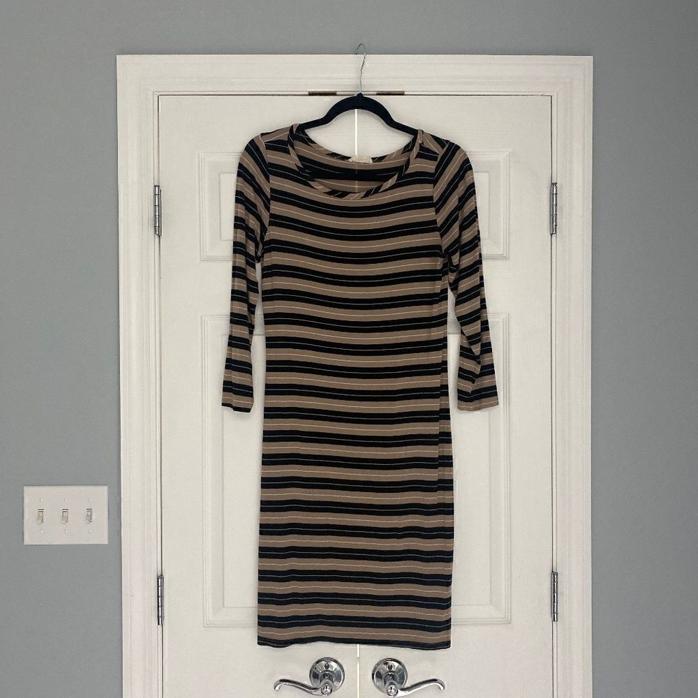Shore striped long sleeve t-shirt dress